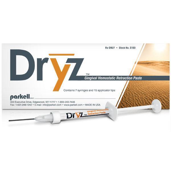 Parkell S180 Dryz Gingival Hemostatic Dental Retraction Paste Syringes 7/Pk Parkell S180 Dryz Gingival Hemostatic Dental Retraction Paste Syringes 7/Pk